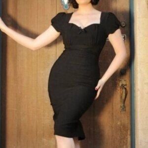 Pinup Couture Black Wiggle Dress